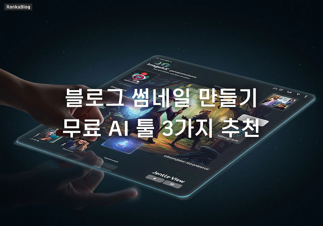 블로그 썸네일 만들기, 무료 AI 툴 3가지 추천
