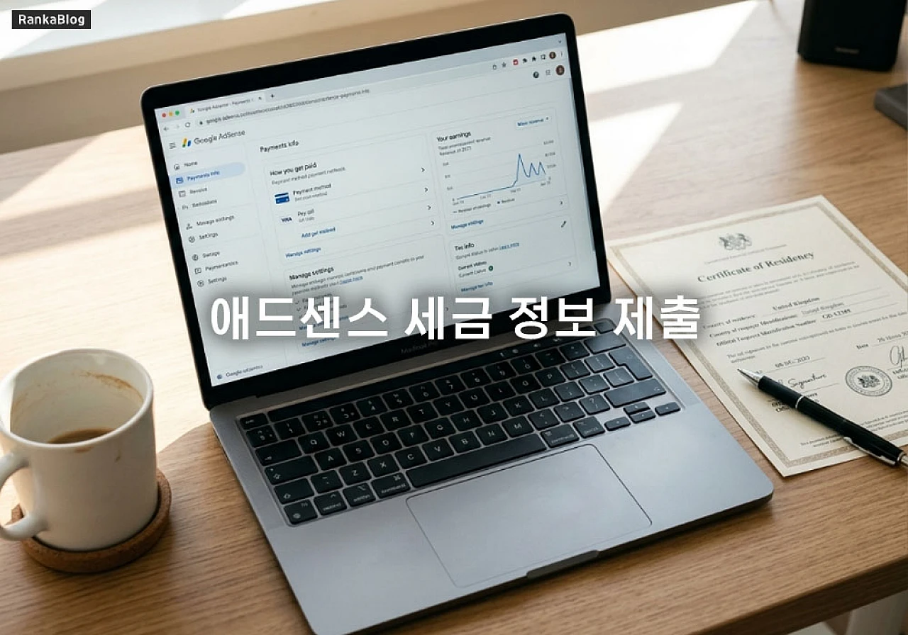 애드센스 세금 정보 제출, 해외 대금 수령 거주자 증명 절차 정리