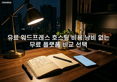 유료 워드프레스 호스팅 비용 낭비 없는 무료 플랫폼 비교 선택 가이드