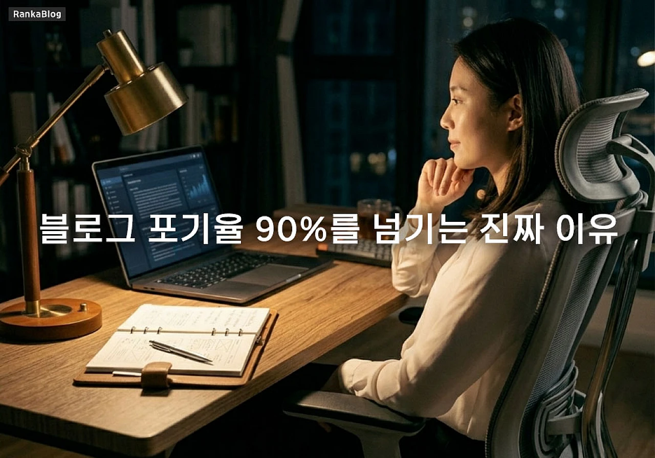 직장인 부업 블로그 포기율 90%를 넘기는 진짜 이유와 해결책 분석