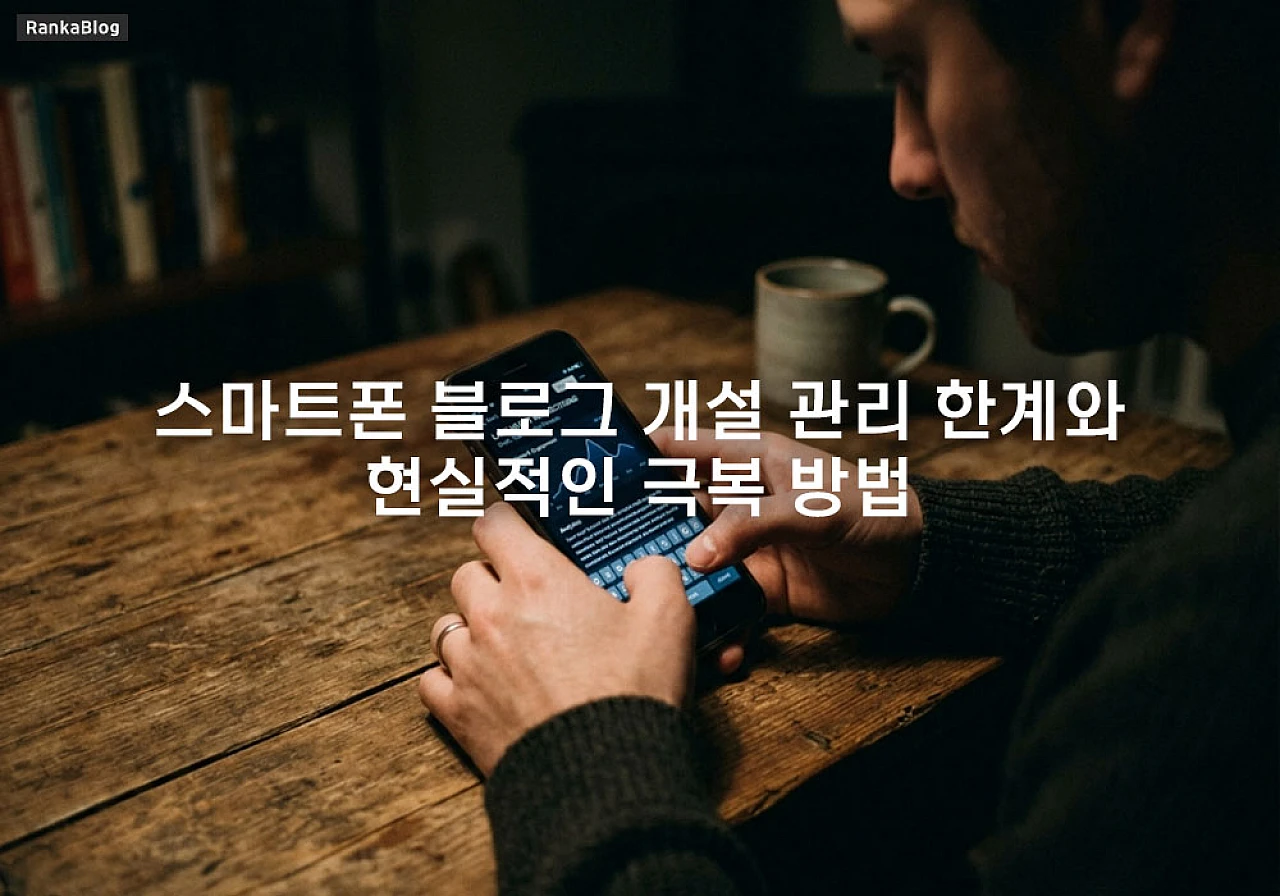 스마트폰 블로그 개설 관리 한계와 현실적인 극복 방법 정리