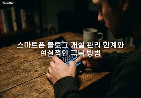 스마트폰 블로그 개설 관리 한계와 현실적인 극복 방법 정리