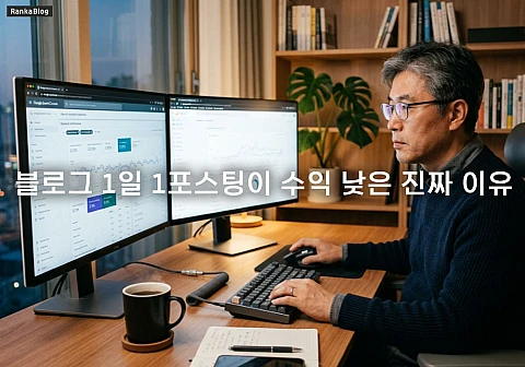 블로그 1일 1포스팅이 수익 낮은 진짜 이유와 저품질 위험성
