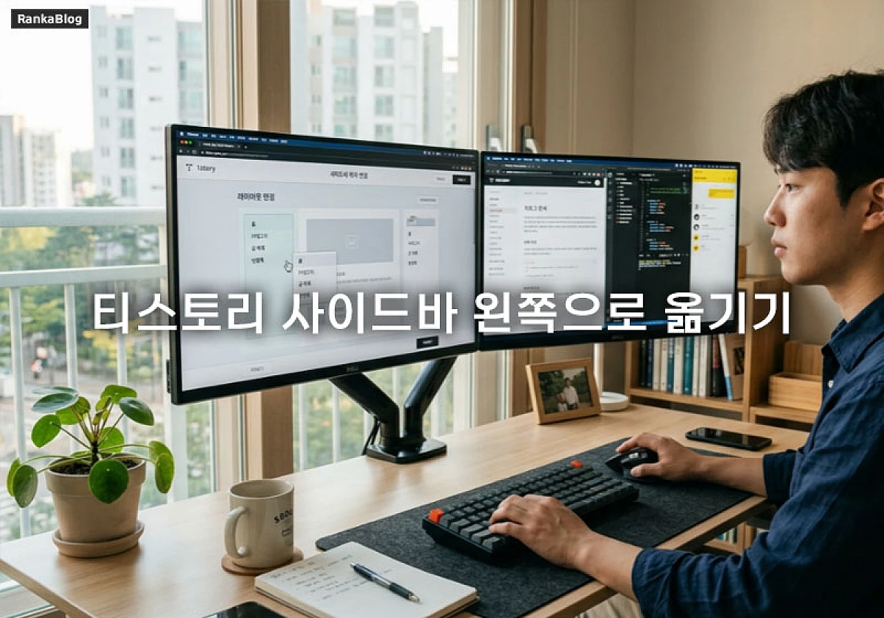 티스토리 사이드바 왼쪽으로 옮기기 CSS 변경 및 레이아웃 수정법