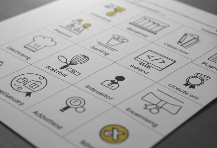 다양한 자격증 주제를 상징하는 아이콘이 있는 인포그래픽 차트 다양한 자격증 주제를 상징하는 아이콘이 있는 인포그래픽 차트