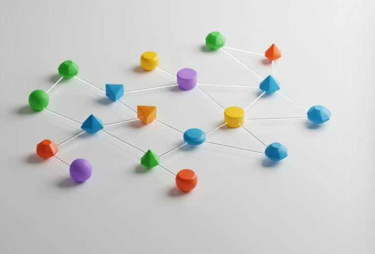 여러 조각들이 연결되어 하나의 지도를 만드는 모습