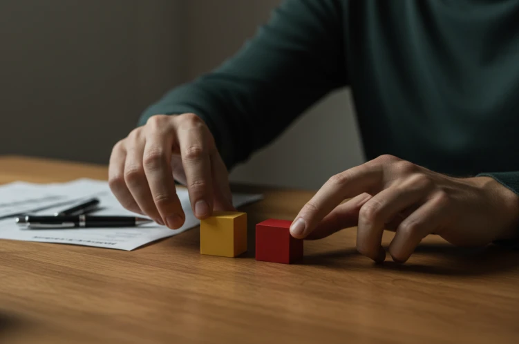 손으로 여러 가지 데이터를 신중하게 조절하는 모습을 담은 사진