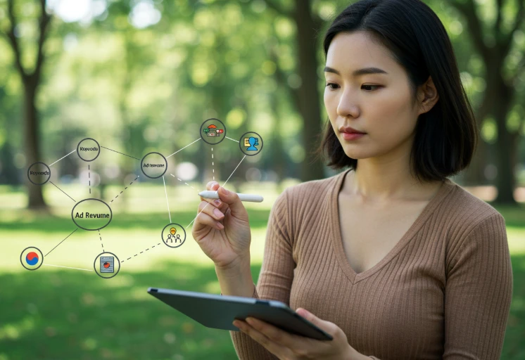 여러 개의 점을 연결하여 그림을 완성하는 모습