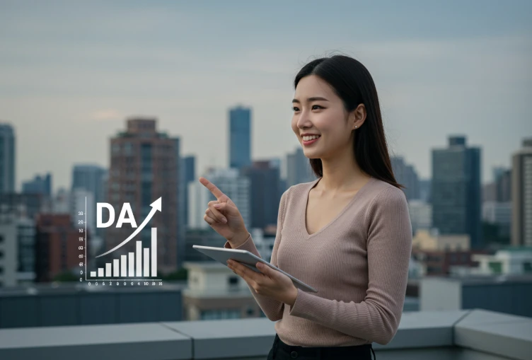 도메인 점수가 웹사이트의 잠뢰력과 신뢰도를 예측하는 지표임을 보여주는 사진.