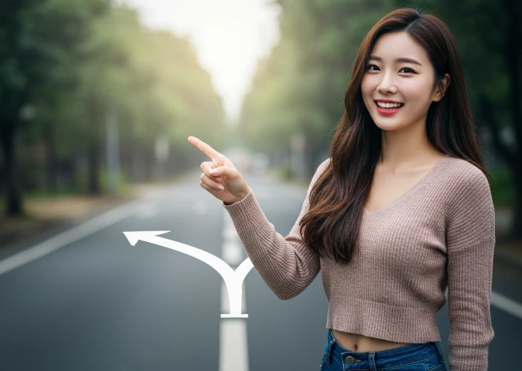 여러 개의 길 중에서 한 길을 선택한 한국인 여성