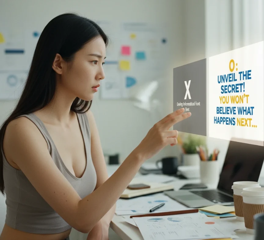 지루한 제목 대신 호기심 자극형 제목으로 클릭을 유도하는 20대 한국 여성