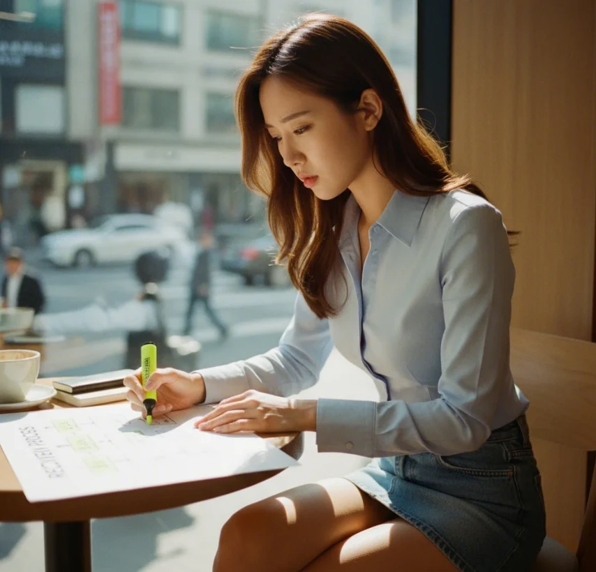 복구 절차 단계를 메모하는 모습 복구 절차 단계를 메모하는 모습