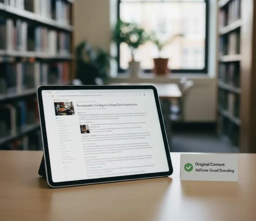 고품질 콘텐츠와 애드센스 우수 상태 배지