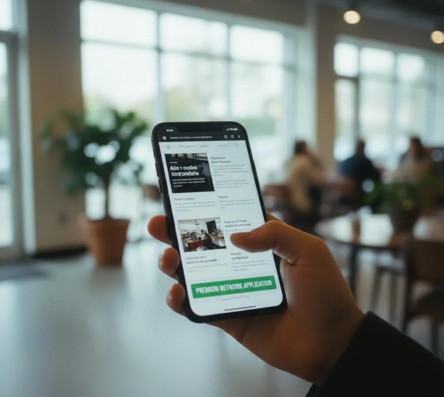 모바일 속도 최적화된 웹사이트 화면