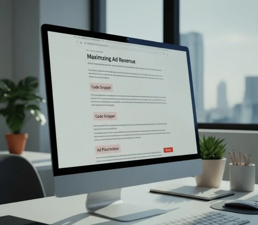 콘텐츠 핵심 위치에만 삽입된 광고 코드